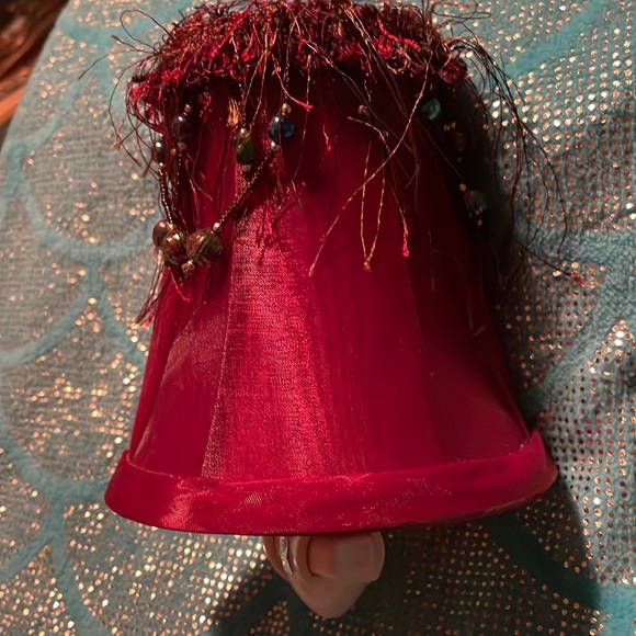 Accents Cute Feather And Beaded Night Light Miniature Wall Lamp Deep